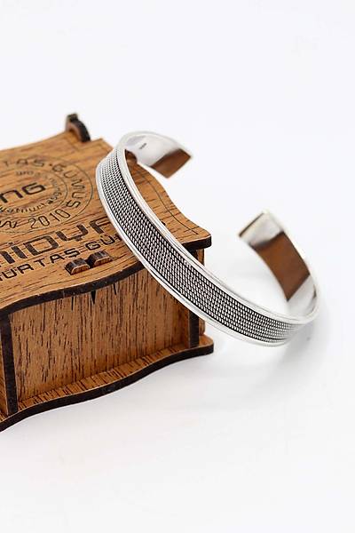 7 S�ra Has�r Model 925 Ayar Saf G�m�� Unisex Has�r Bilezik 201024396