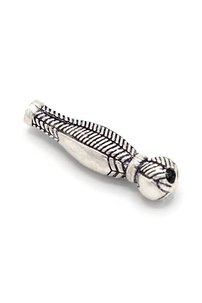 Yaprak Tasar�m ��lemeli 925 Ayar G�m�� Tesbih �mamesi 201024591