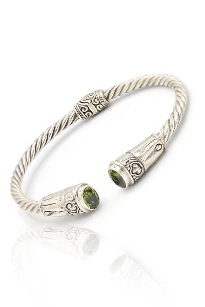 Zeberced-Peridot Tal El ii 925 Ayar Kadn Gm Bilezik 201022585