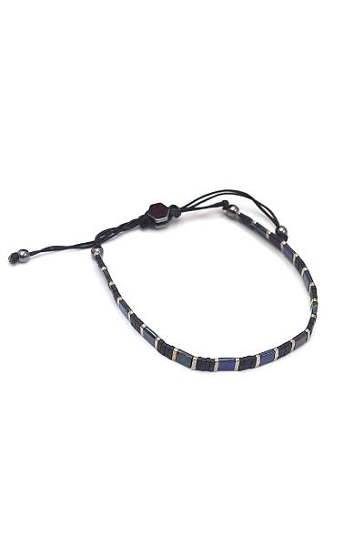 Deri ve Safir Ta�l� Do�al Ta� Bay-Bayan Bileklik 201023653