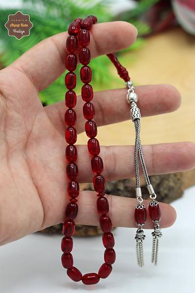 K�rm�z� Kaps�l Kesim �rg� G�m�� P�sk�ll� Ate� Kehribar Tesbih 201024368