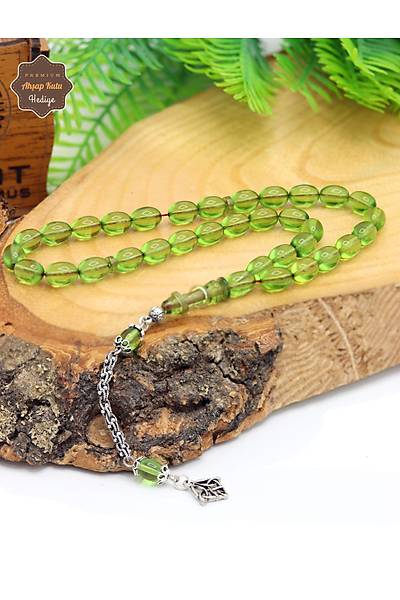 �effaf Ye�il Arpa Kesim G�m�� P�sk�ll� Ate� Kehribar Tesbih 201025213