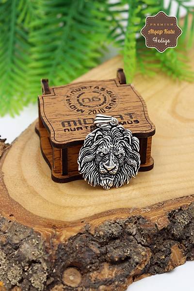 Aslan Yelesi Tasar�m 925 Ayar G�m�� Erkek Kolye 201024602