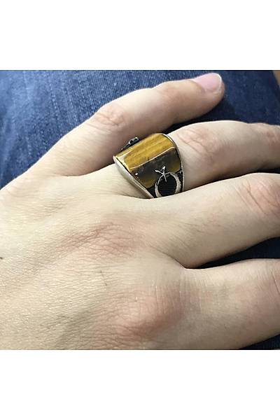 Kaplang�z� Ta�l� Ayy�ld�z Model 925 Ayar Erkek G�m�� Y�z�k