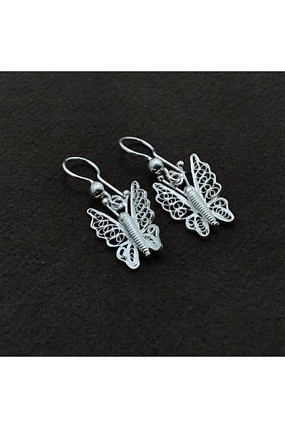 Kelebek Model El ���ili�i Telkari G�m�� Bayan K�pe 201014320