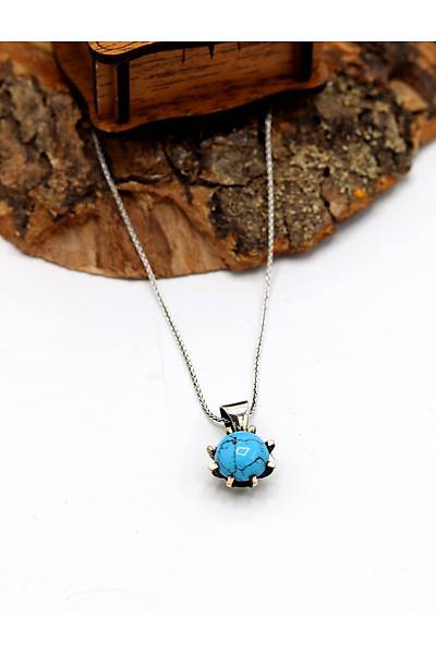 Firuze Ta�l� Otantik Bayan G�m�� Kad�n Kolye 201024821