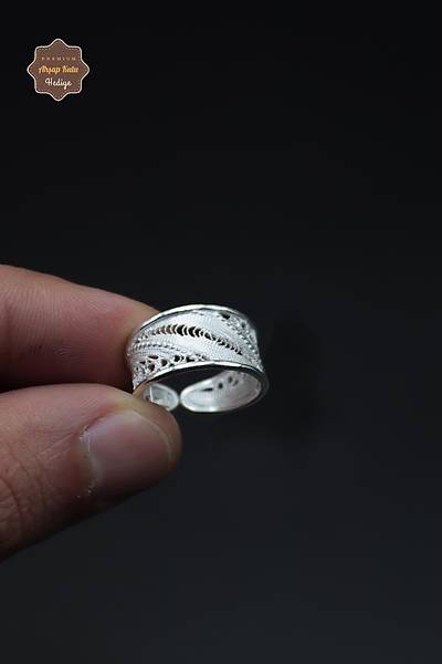 Y�resel Alyans Model El i��ili�i 925 Ayar G�m�� Telkari Kad�n Y�z�k 201023970