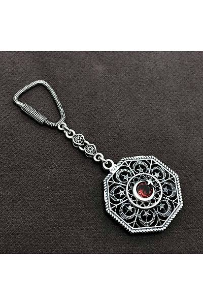 Ayldzl Model Oksitli Telkari 925 Ayar Gm Anahtarlk