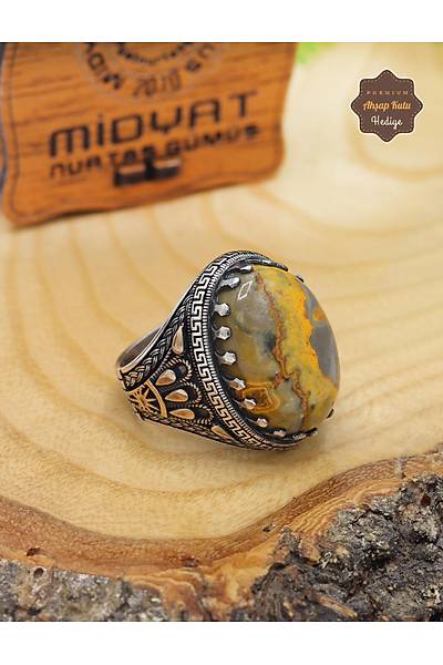 Septeryan Ta�l� Tac Model 925 Ayar G�m�� Erkek Y�z�k 201024876