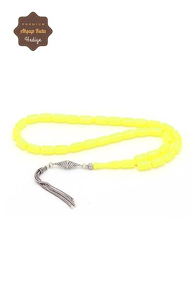 Neon Sar�s� Opal Ta�l� Kaps�l Kesim G�m�� P�sk�ll� Do�al Ta� Tesbih 201024168