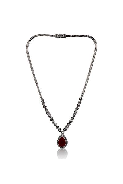 Akik Ta�l� Damla Tasar�m Markazit Ta�l� G�m�� Kad�n Gerdanl�k 201024258