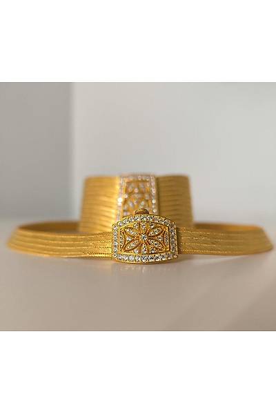 Zirkon Ta�l� �i�ek Model Alt�n Kaplama Trabzon Has�r� 5 S�ra Gerdanl�k 13 S�ra Bileklik �kili Set