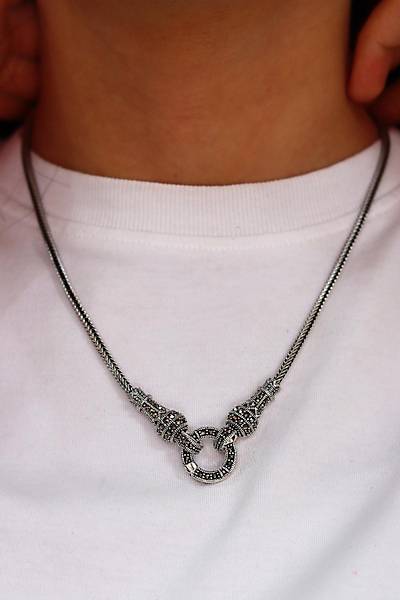 Halka Tasar�m Markazit Ta�l� G�m�� Kad�n Gerdanl�k 201024255