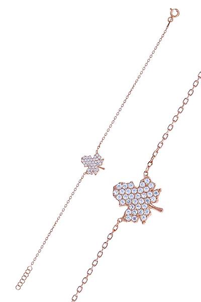 ��nar Tasar�m Zirkon Ta�l� Rose Kaplama G�m�� Kad�n Bileklik 201025094