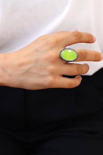 Monalisa ve Swaroski Ta�l� 925 Ayar G�m�� Kad�n Y�z�k 201024472