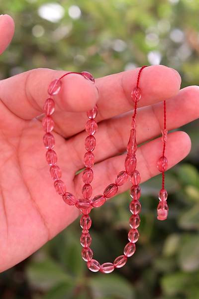 G�l Rengi Arpa Kesim �zel Sistem Ate� Kehribar Tesbih 201024764