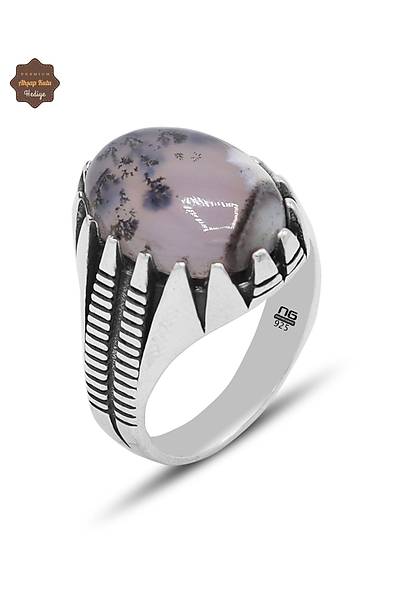 Sisli Havlit Ta�� Pen�e Model 925 Ayar G�m�� Erkek Y�z�k 201024810