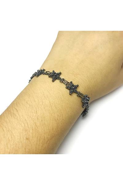 Y�ld�z Model Oksitli Telkari Bayan G�m�� Bileklik