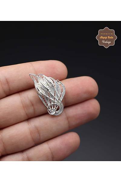 G�l Demeti Model 925 Ayar G�m�� Saf S�per Telkari Kad�n Bro� 201024629