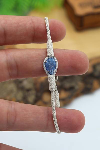 Kuvars Ta�l� 1000 Ayar Kazaziye G�m�� Kad�n Bileklik 201024106