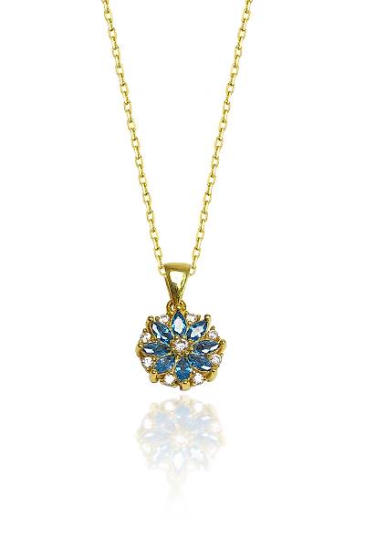 Lotus �i�e�i Akuamarin Ta�l� Yald�zl� G�m�� ��l� Set