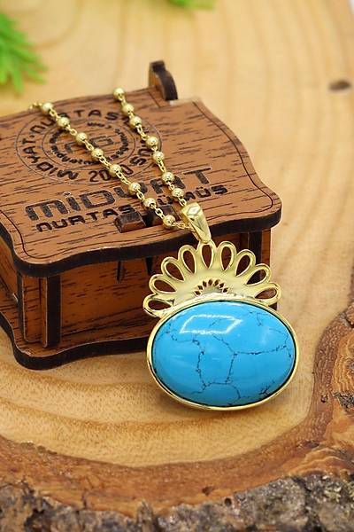 Halef Dizi G�zya�� Kolyesi 925 Ayar Saf G�m�� Telkari Kad�n Kolye 201024777