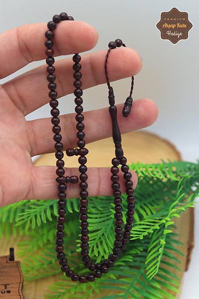 Koyu Kahve Renkli 4 mm 99'luk Kuka Namaz Tesbihi 201023766