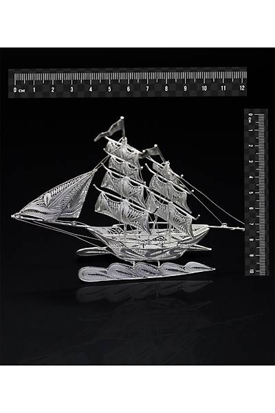 Orta Geni� Yelkenli 925 Ayar G�m�� Saf S�per Telkari Eli�i Biblo Aksesuar 201024641