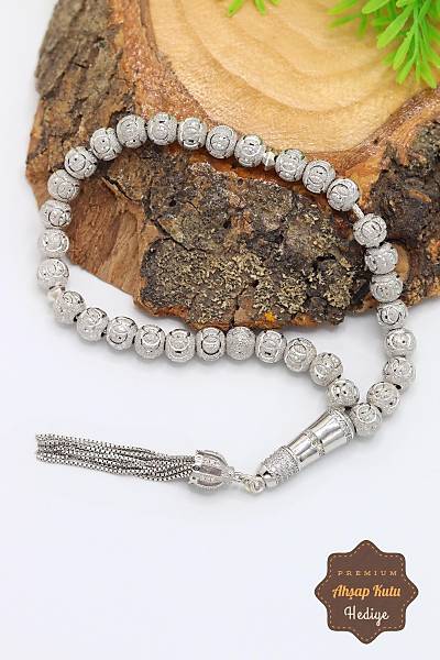 Kristal K�re Kesim 925 Ayar G�m�� Telkari Tesbih 201023308