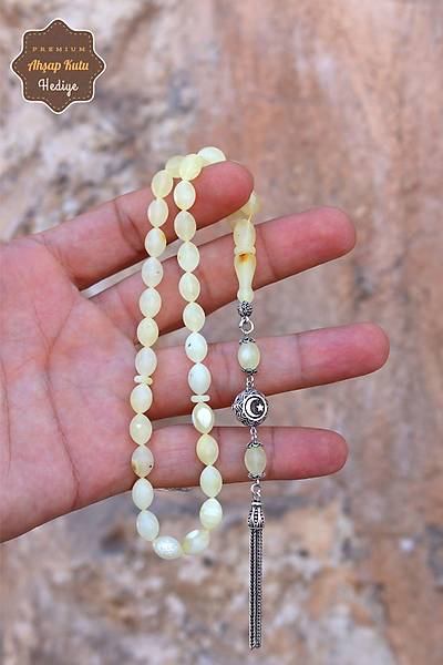 Ayy�ld�z G�m�� P�sk�ll� Arpa Kesim Orijinal Ukrayna Damla Kehribar Tesbih 201024517