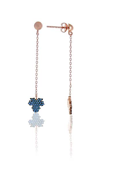 ��nar Tasar�m Firuze Ta�l� Rose Kaplama G�m�� Kad�n K�pe 201025102