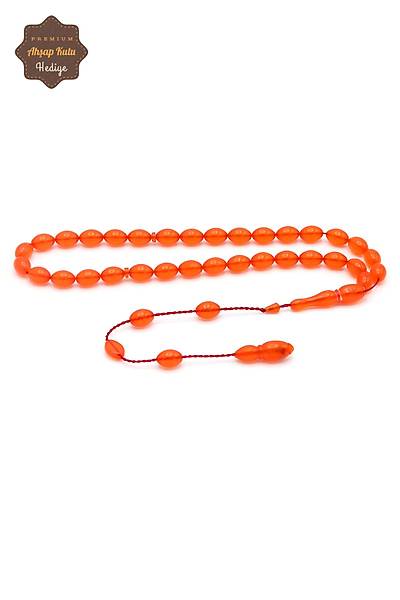 Hareli Turuncu Arpa Kesim �zel Sistem Ate� Kehribar Tesbih 201024763