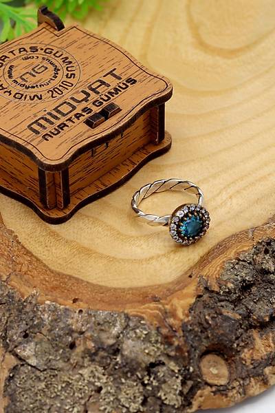 Akuamarin Ta�l� El i�i Otantik G�m�� Kad�n Y�z�k 201024754