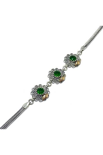 Z�mr�t Ta�l� Yuvarlak Model Telkari Bayan G�m�� Bileklik