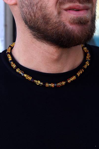 �zel Se�im Garson Boy Bay Bayan Orijinal Kehribar Kolye 201023490