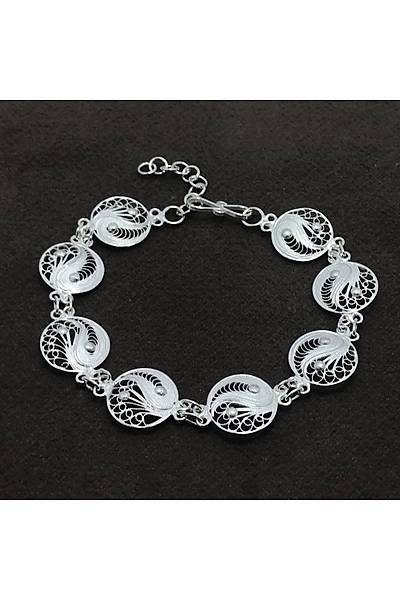 Ying Yang Model 925 Ayar Telkari Bayan G�m�� Bileklik