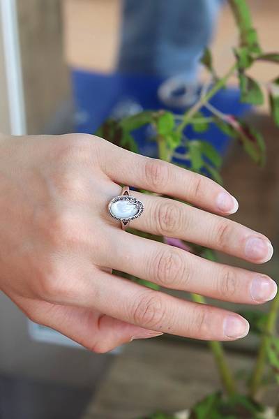 Sedef Ta�l� �im�ek Model 925 Ayar G�m�� Markazit Kad�n Y�z�k 201024214