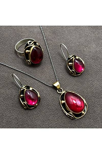 Orjinal Lal Ta�l� Otantik G�m�� Bayan ��l� Set