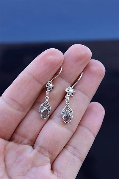 Zultanit Ta�l� Damla Model Oksitli Telkari G�m�� K�pe 201024768