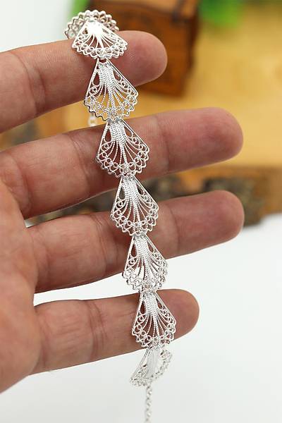 �stiridye Model 925 Ayar G�m�� Telkari Kad�n Bileklik 201024179