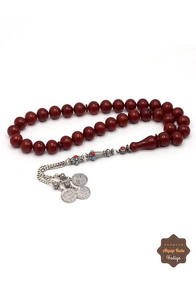 Byk Boy Bordo Kre Kesim Skma Kehribar Tesbih 201024704