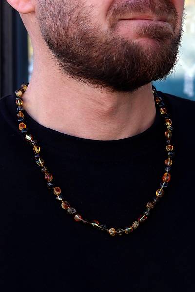 Fosilli Orijinal Ukrayna Damla Kehribar Bay Bayan Kolye 201023492