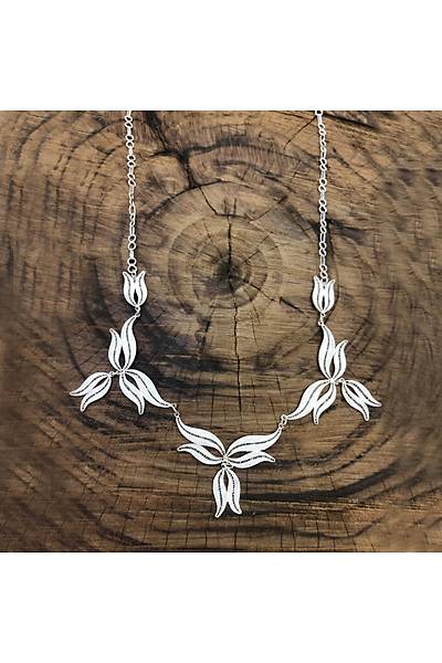 Lale Model Telkari Ayarlanabilir Bayan Gm Kolye