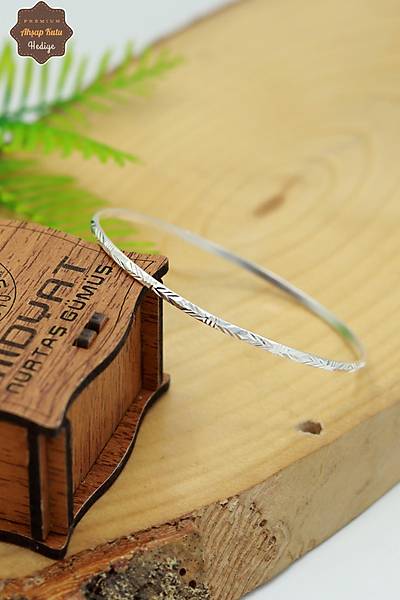 ��lemeli 925 Ayar G�m�� 2'li Set Kad�n Ajda Bilezik 201024562