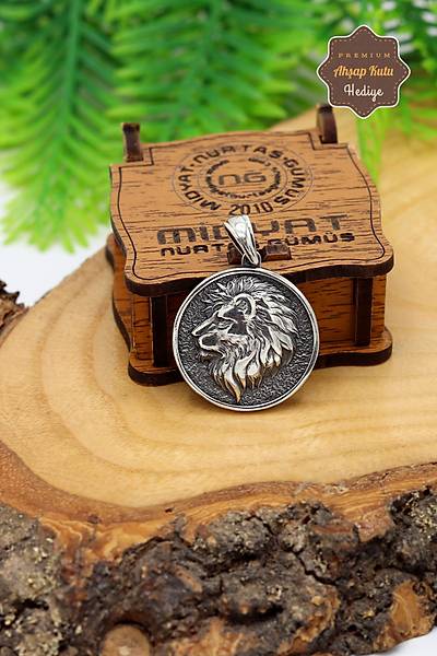 Aslan Tasar�m 925 Ayar G�m�� Erkek Kolye 201024601