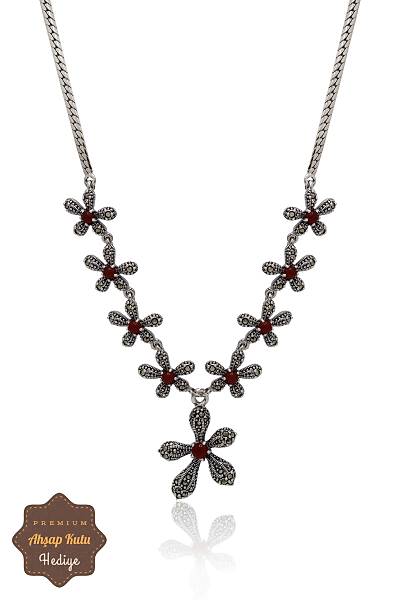 Akik Ta�l� �i�ek Model Markazit Ta�l� G�m�� Kad�n Gerdanl�k 201024301