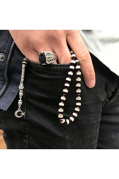 Sarmal G�m�� ��lemeli Kuka Tespih ve Erkek Y�z�k