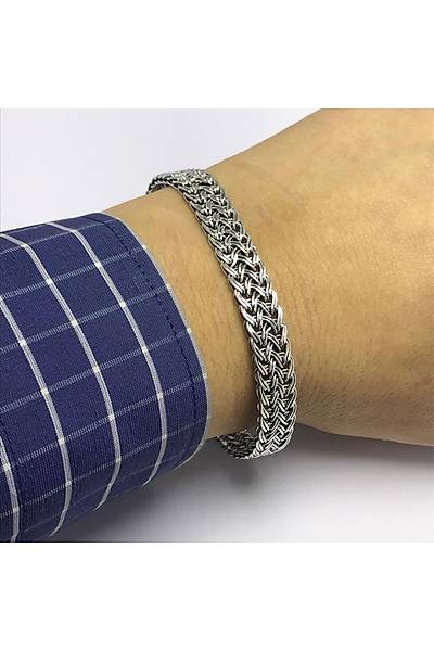 Burgu Kancal� Model 925 Ayar Erkek G�m�� Bileklik