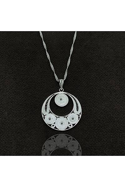 Hilal Model Eli��ili�i Telkari G�m�� Bayan Kolye