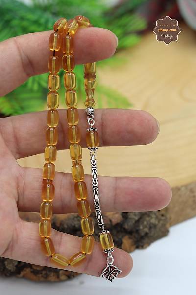 Sar� Kaps�l Kesim G�m�� P�sk�ll� Ate� Kehribar Tesbih 201024365